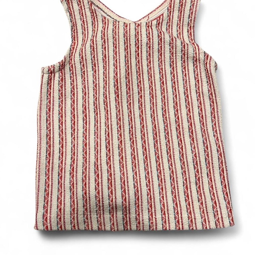 Madewell Striped Tank with Terry Cloth Texture Women's XS Retro 70s Vibes